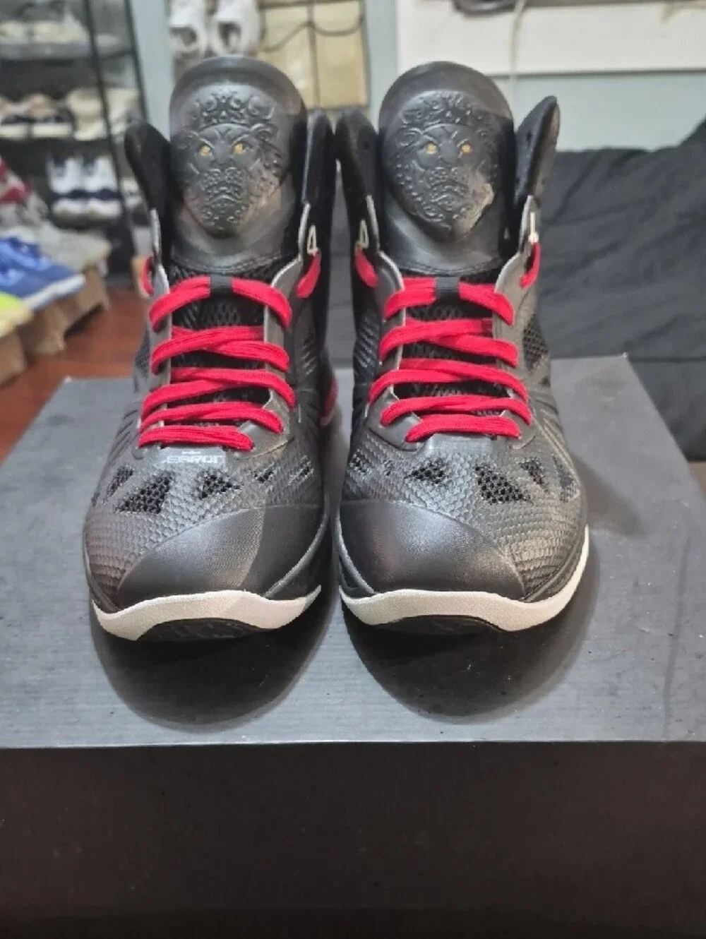 Nike LeBron 8 P.S. 'Black Red White' (2011) Mens 11.5 EUC
